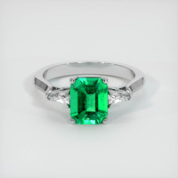 0.92 Ct. Emerald  Ring - Platinum 950