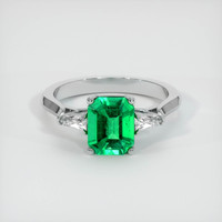 Three Stone Emerald Ring 0.92 Ct., Platinum 950 Preview