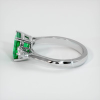 Three Stone Emerald Ring 0.92 Ct., Platinum 950 Preview