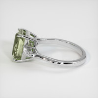 3.80 Ct. Yellowish Green Sapphire Ring, Platinum 950 4