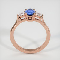 0.76 Ct. Blue Sapphire Ring, 14K Rose Gold 3