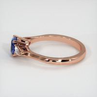 0.76 Ct. Blue Sapphire Ring, 14K Rose Gold 4