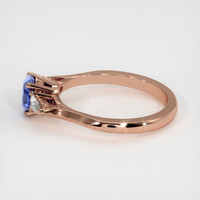 0.78 Ct. Blue Sapphire Ring, 18K Rose Gold 4