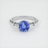 1.61 Ct. Blue Sapphire Ring, 14K White Gold 1