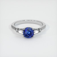 1.25 Ct. Blue Sapphire Ring, 14K White Gold 1