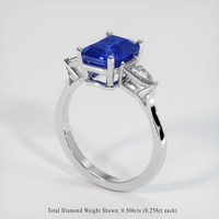 2.60 Ct. Sapphire Ring, 14K White Gold 2