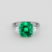 4.51 Ct. Emerald Ring, 18K White Gold 1