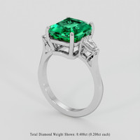 4.51 Ct. Emerald Ring, 18K White Gold 2