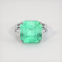 10.04 Ct. Emerald Ring, 18K White Gold 1