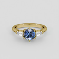 2.00 Ct. Blue Sapphire Ring, 10K Yellow Gold 1