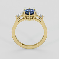 2.00 Ct. Blue Sapphire Ring, 10K Yellow Gold 3