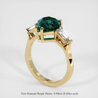 2.53 Ct. Greenish Blue Sapphire Ring, 10K Yellow Gold 2
