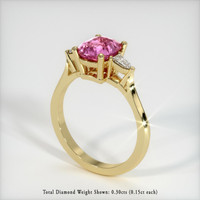 2.33 Ct. Purplish Pink Sapphire Ring, 14K Yellow Gold 2