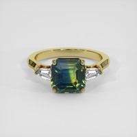 4.86 Ct. Bi Color Sapphire Ring, 18K Yellow Gold 1