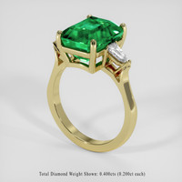 5.28 Ct. Emerald Ring, 18K Yellow Gold 2
