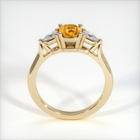 0.68 Ct. Orangish Yellow Sapphire Ring, 18K Yellow Gold 3