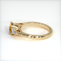 0.68 Ct. Orangish Yellow Sapphire Ring, 18K Yellow Gold 4