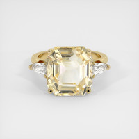 11.02 Ct. Yellow Sapphire Ring, 18K Yellow Gold 1