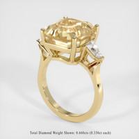 11.02 Ct. Yellow Sapphire Ring, 18K Yellow Gold 2