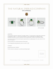 Emerald Ring 3.17 Ct., 18K Yellow White Appraisal