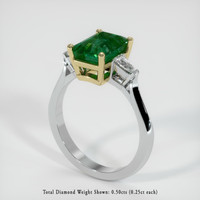 Emerald Ring 3.17 Ct., 18K Yellow White Preview