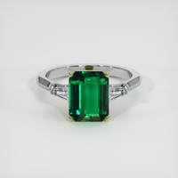 3.79 Ct. Emerald Ring, 18K Yellow & White 1