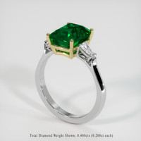 3.79 Ct. Emerald Ring, 18K Yellow & White 2