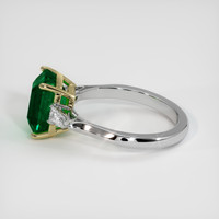 3.79 Ct. Emerald Ring, 18K Yellow & White 4