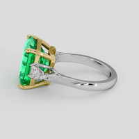 6.81 Ct. Emerald Ring, 18K Yellow & White 4