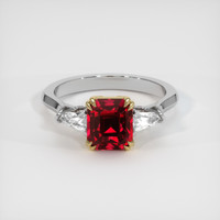 1.55 Ct. Ruby Ring, 18K Yellow & White 1