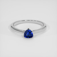 0.70 Ct. Blue Sapphire Ring, Platinum 950 1