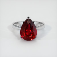 4.03 Ct. Ruby Ring, Platinum 950 1