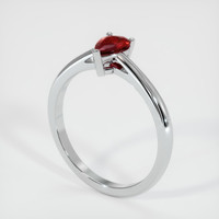 0.43 Ct. Ruby Ring, Platinum 950 2