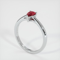 0.45 Ct. Ruby Ring, Platinum 950 2