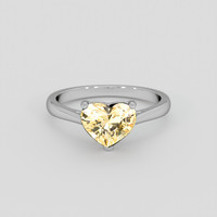 2.13 Ct. Peach Sapphire Ring, Platinum 950 1