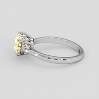 2.13 Ct. Peach Sapphire Ring, Platinum 950 4