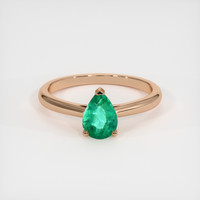 0.65 Ct. Emerald  Ring - 14K Rose Gold