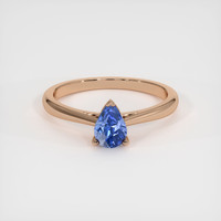 1.16 Ct. Blue Sapphire Ring, 14K Rose Gold 1
