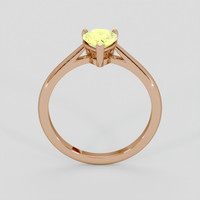 1.19 Ct. Yellowish Green Sapphire Ring, 14K Rose Gold 3