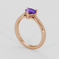 1.23 Ct. Purple Sapphire Ring, 14K Rose Gold 2