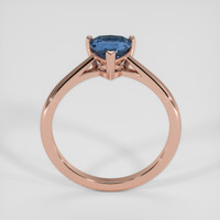 1.24 Ct. Greenish Blue Sapphire Ring, 14K Rose Gold 3