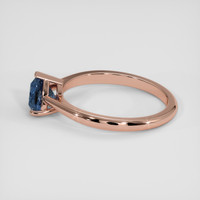 1.24 Ct. Greenish Blue Sapphire Ring, 14K Rose Gold 4