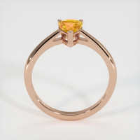 1.40 Ct. Orangish Yellow Sapphire Ring, 14K Rose Gold 3