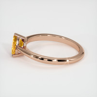 1.40 Ct. Orangish Yellow Sapphire Ring, 14K Rose Gold 4