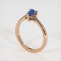 1.16 Ct. Blue Sapphire Ring, 18K Rose Gold 2