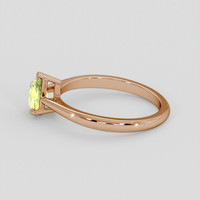 1.19 Ct. Yellowish Green Sapphire Ring, 18K Rose Gold 4