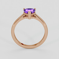 1.23 Ct. Purple Sapphire Ring, 18K Rose Gold 3