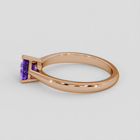 1.23 Ct. Purple Sapphire Ring, 18K Rose Gold 4