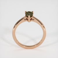 0.79 Ct. Greenish Brown Sapphire Ring, 18K Rose Gold 3