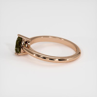 0.79 Ct. Greenish Brown Sapphire Ring, 18K Rose Gold 4